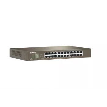 Unmanaged switch TENDA TEG1024D 24-poorts Gigabit Ethernet, 48 Gbps, 8000 MAC-tabel, blauw
