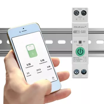 DIN-rail WLAN-relais QOLTEC 50881 — Netomschakelrelais 63A voor elektrische installaties