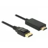 Videokabel-adapter DeLOCK 85318 DisplayPort naar HDMI 3m zwart