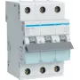 Hager MCN363. Nominale stroom: 63 A. Type: C-karakteristiek, aantal modules (max): 3 modules. Breedte: 52,5 mm, diepte: 70 mm, hoogte: 83 mm (MCN363)
