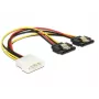 Interne stroomkabel DeLOCK 85237 0,2 m Molex naar 2 x SATA