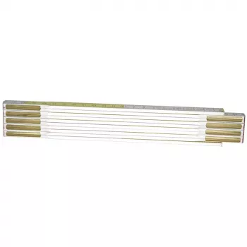 Duimstok STANLEY 0-35-458, hout, 2 m, 17 mm breed, wit/geel
