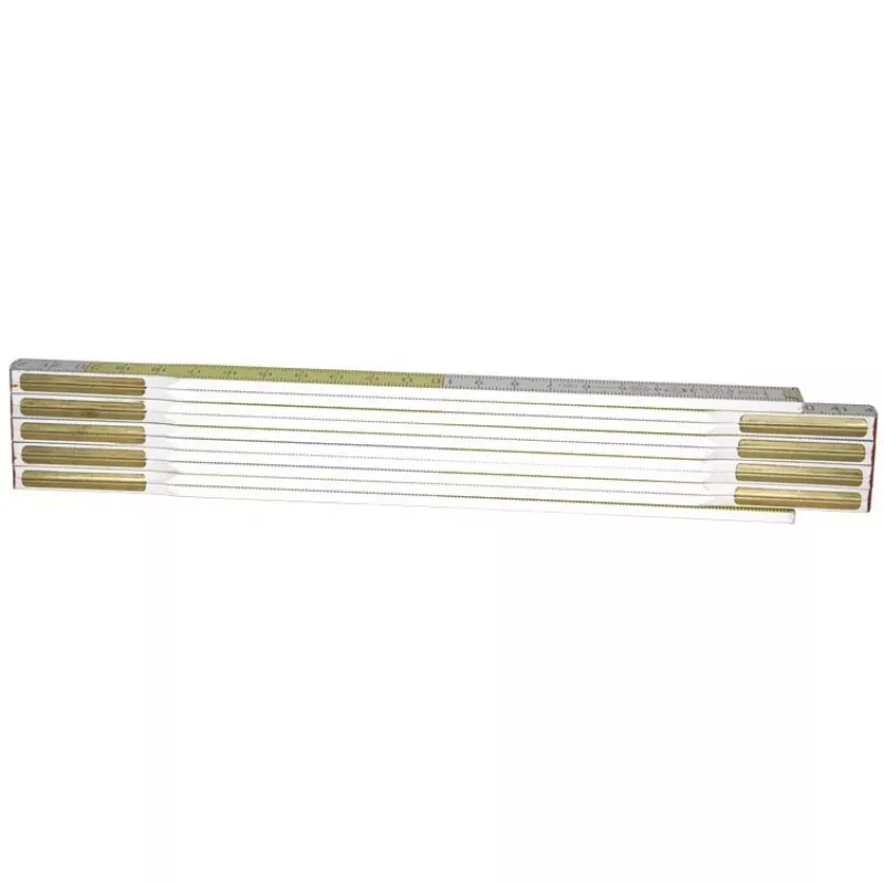 Duimstok STANLEY 0-35-458, hout, 2 m, 17 mm breed, wit/geel