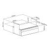 Onderbureau-lade MACLEAN MC-875 – stalen plateau, voor montage onder het bureau, draagvermogen tot 5 kg
