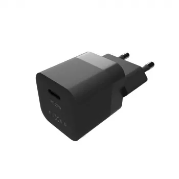 Reis-USB-C-oplader FIXED FIXC25M-C-BK, vaste kabel, 25 W, compact