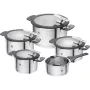 ZWILLING RVS pannenset SIMPLIFY 5-dlg. – vaatwasser- & ovenbestendig, glazen deksel, geschikt voor keramische kookplaten