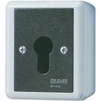 JUNG 833.18 G - sleutelschakelaar - 1P - bedraad - zwart - wit - thermoplast - IP44