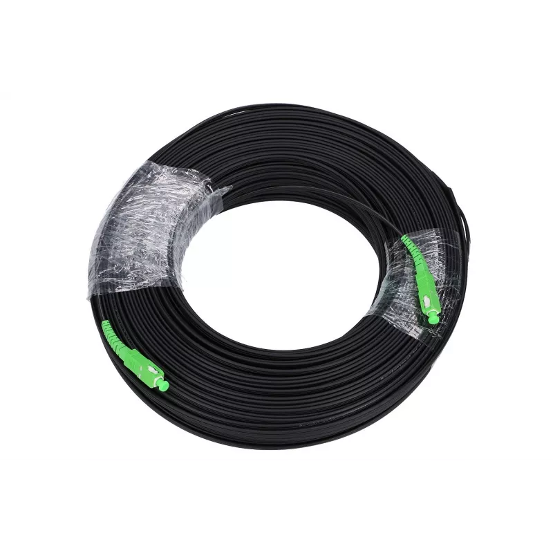 Extralink SC/APC-SC/APC platte patchkabel drop singlemode simplex G.657A2 150m