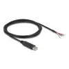 DELOCK adapterkabel USB 2.0 Type-A naar serieel RS-485 2 m zwart