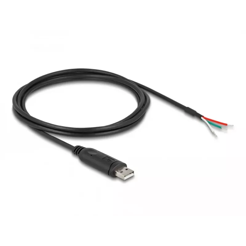 DELOCK adapterkabel USB 2.0 Type-A naar serieel RS-485 2 m zwart