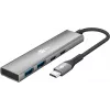 Goobay Slim 4-poorts USB-hub USB-C naar/USB-A 5 Gbit/s - stekker USB 3.2 (76563)