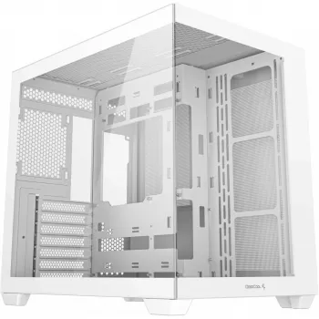 PC-behuizing DeepCool CG530 WH midi tower – ATX/Micro ATX/ITX, gehard glas, 2×3,5-inch + 3×2,5-inch bays, ondersteunt GPU's tot 410 mm