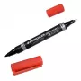 Permanentmarker Staedtler Lumocolor duo fijne-/ronde punt rood