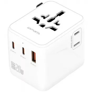 Reisadapter 20W GaN Nomad 2xUSB-C + 1xA