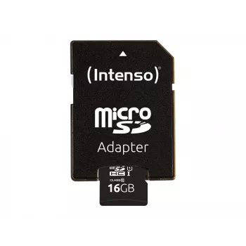 Intenso Performance - flashgeheugenkaart (microSDHC/SD-adapter inbegrepen) - 16 GB - UHS-I U1 / Class10 - microSDHC UHS-I