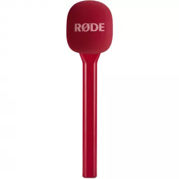 Draagbare interviewmicrofoon Rode Interview GO – rood (compact, handapparaat, plug-and-play)
