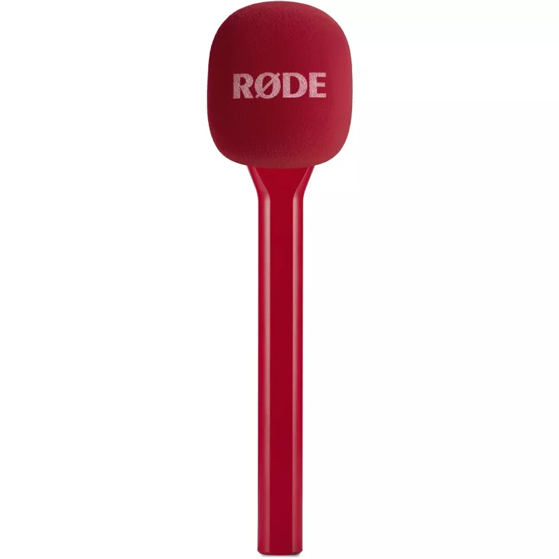 Draagbare interviewmicrofoon Rode Interview GO – rood (compact, handapparaat, plug-and-play)