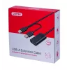 UNITEK Y-278 USB-kabel USB 2.0 10 m 2 x USB-A USB-A zwart