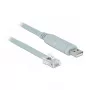 Seriële kabel DeLOCK 63920 USB 2.0 Type-A RJ45 grijs 0,5 m