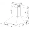 Afzuigkap MAAN VELA 2 50 satin, 496 mm, 3 standen, 315 m³/u, stalen behuizing