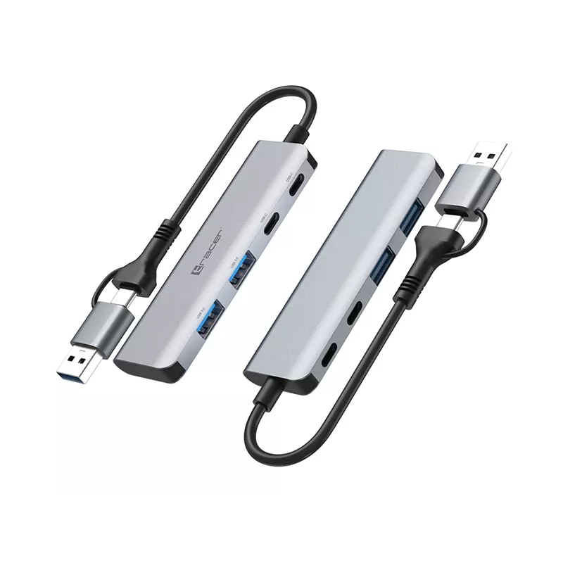TRACER ADAPTER A-5 USB Type-C naar USB-A 2x USB-A + 2x USB-C