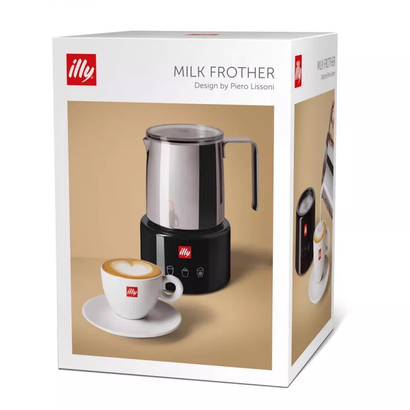 Melkopschuimer/-warmer Illy 23760 zwart RVS 250ml
