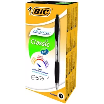 BIC balpen ATLANTIS REFRSH 1,0 mm zwart, doos 12 st. 136717