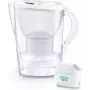BRITA Marella waterfilterkan wit met 1x ALL-in-1-filterpatroon en 1x Extra Lime-filterpatroon, 1,0–1,5 L bruikbare inhoud