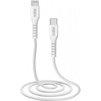 SBS TECABLELIGTC1W - 1 m - Lightning - USB-C - stekker - stekker - wit