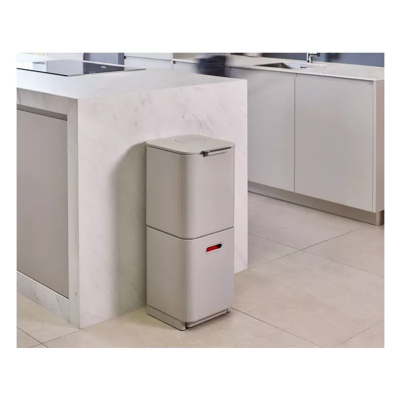 Joseph Joseph afvalbak Totem 60 L steengrijs