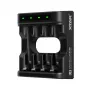 Batterijlader XTAR 4-slot voor AA/AAA (Li-Ion, NiMH) USB-C, LED-indicatoren, zwart