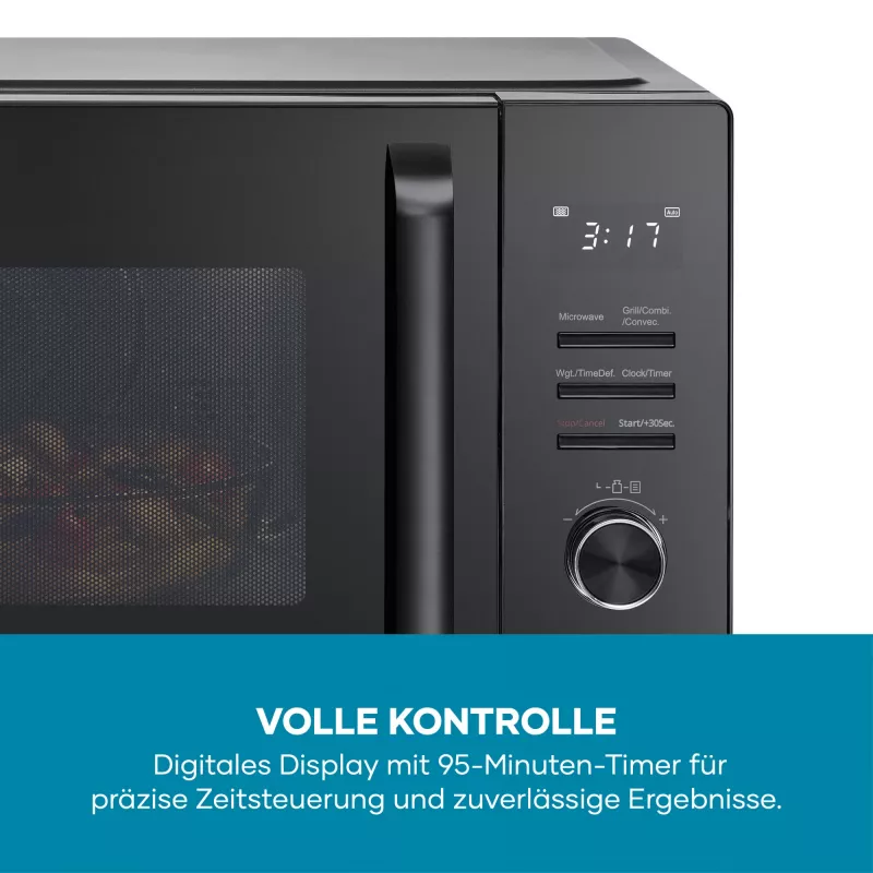 SEVERIN MW 7798 combimagnetron, tafelmodel, 29 l, 900 W, zwart, 315 mm draaiplateau