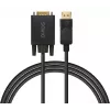 SAVIO DisplayPort-naar-VGA-(D-Sub)-kabel 1,8 m, zwart