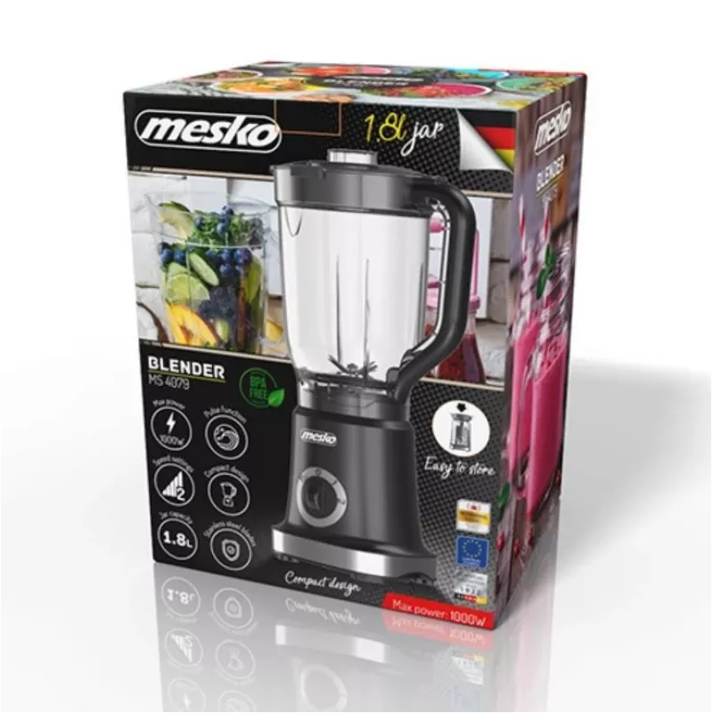 Mesko MS 4079b mixer 1,8 L standmixer 1000 W zwart