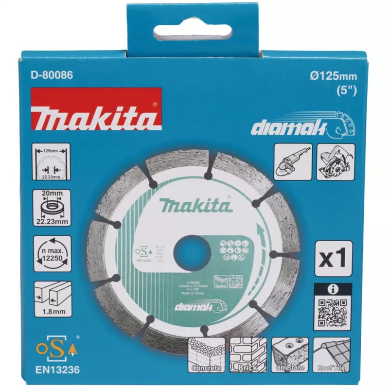 Diamantslijpschijf Makita D-80086 125 mm diameter 22,23 mm boring