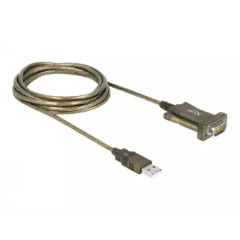 Seriële kabel DeLOCK 64073 USB Type-A DB-9 transparant 2m