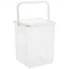 Kunststof wasmiddelbak Rotho Basic 9 L model 1770101100RP, wit, deksel, ophanggat