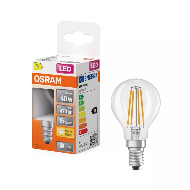 Osram Parathom Classic P filament | E14 | 3,4 W | warmwit