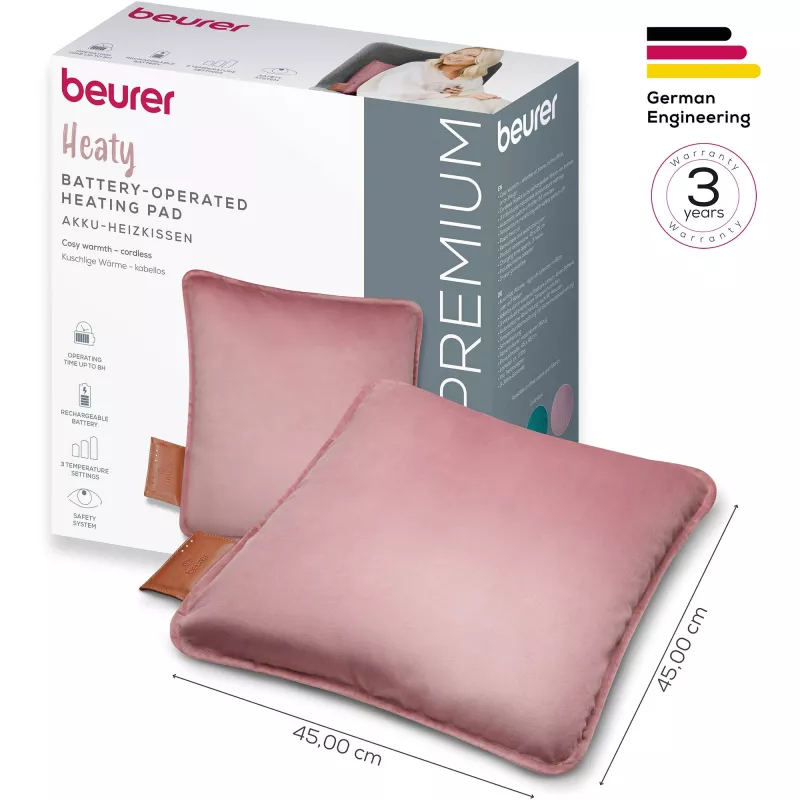 Beurer HK 77 Heaty blush-rose lavendel fluweelbekleding (20074)