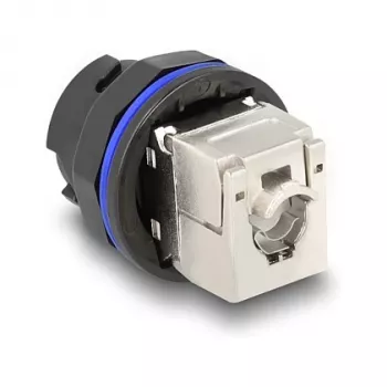 Delock 67047 RJ45 Cat.6A inbouwbus met LSA-aansluiting, zwart