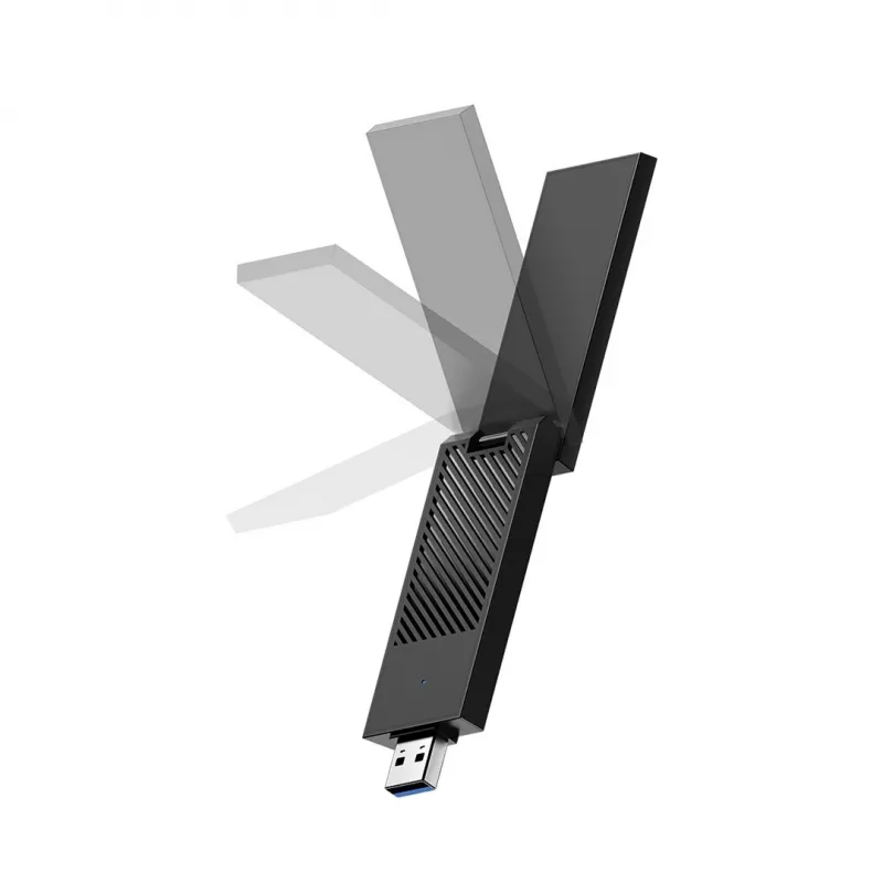 USB Type-A Wi‑Fi-6E-adapter Cudy WU5400, dualband 2x2, 2402 Mbit/s, zwart