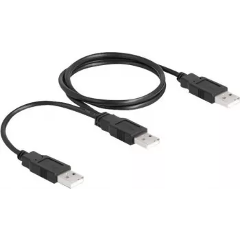 DeLOCK USB 2.0-kabel Type-A naar 2 x Type-A 70 cm zwart