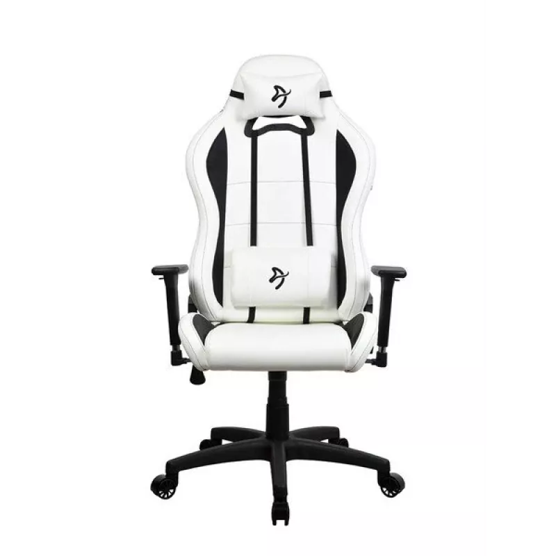 Gamingstoel Arozzi Torretta SoftPU — wit, soft-PU bekleding, verstelbare armleuningen, kantelbare rugleuning