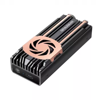 SSD-behuizing GrauGear G-M2U4-40G-F — M.2, 1 station, USB4 Gen4, 40 Gbit/s, aluminium, zwart