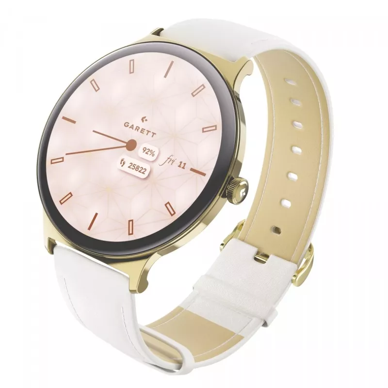 Smartwatch Garett Verona 2 Gold Mesh met Bluetooth en hartslagmeter