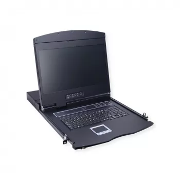 VALUE 26.99.0161 KVM-console met 8-poorts KVM-switch, USB, Duitse indeling, 19 inch