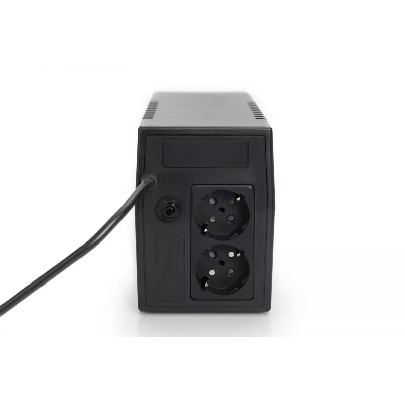 UPS DIGITUS DN-170063-B line-interactive 600 VA / 360 W, AVR, LCD, 2x type-F-uitgangen, 7-Ah-batterij