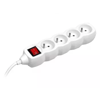 PowerWatch 3 m (4 stopcontacten) wit met aan/uit-schakelaar