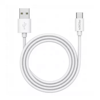 PEDEA snellaad- en datakabel USB-A/USB-C®, 1m, wit (60040121)