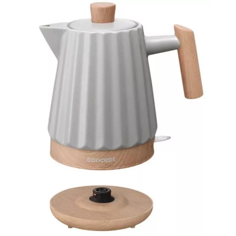 Concept RK0091 keramische waterkoker 1,5 l lichtgrijs